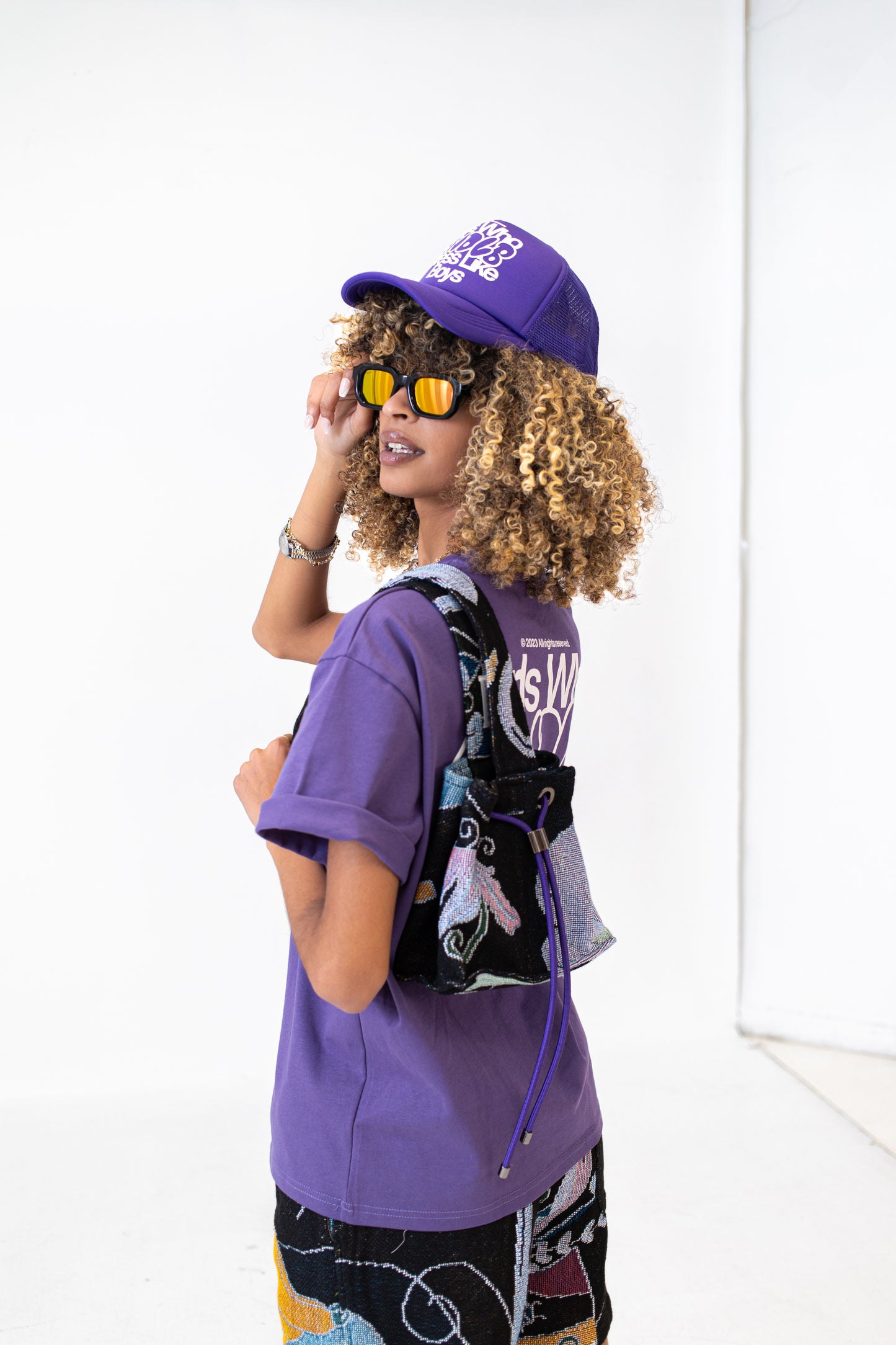 Midnight Tapestry Bucket Bag