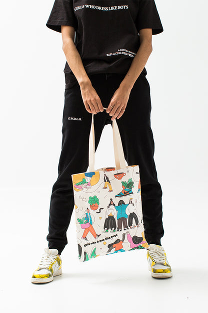 Natural GWDLB "Support Your Homies" Tote